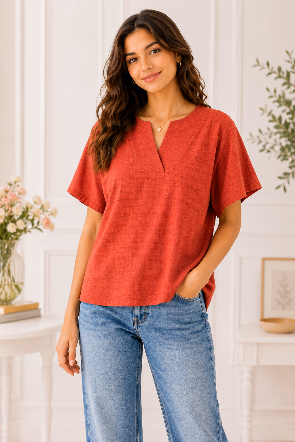 Summer red top